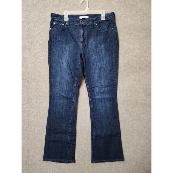Levi's Denim - Levis 515 Bootcut Jeans Womens 14 Long Blue Dark Wash Stretch